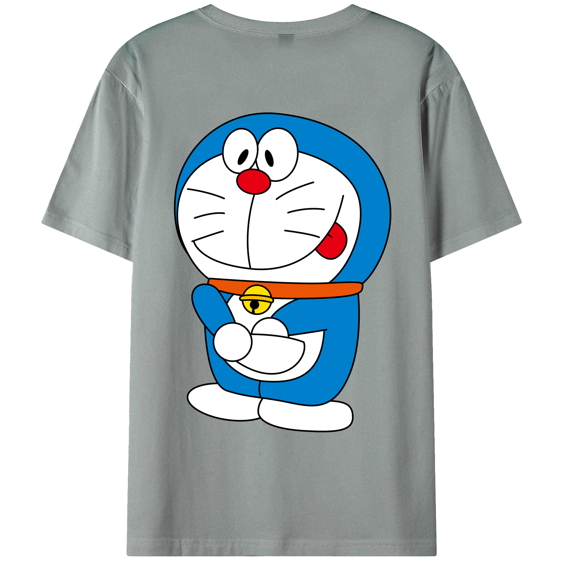 （画像用） ドラえもん Doraemon 綿100％ メンズ半袖Tシャツ（バックプリント） 通気性